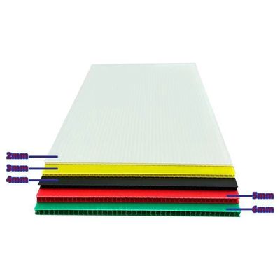 2mm - 18mm Corrugated Plastic Sheet Color PP Hollow Corrugated Sheet Anti Static