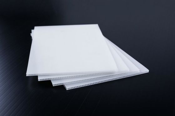 White Polypropylene Hollow Sheet UV Resistant Lightweight Plastic Boards Anti Pressure