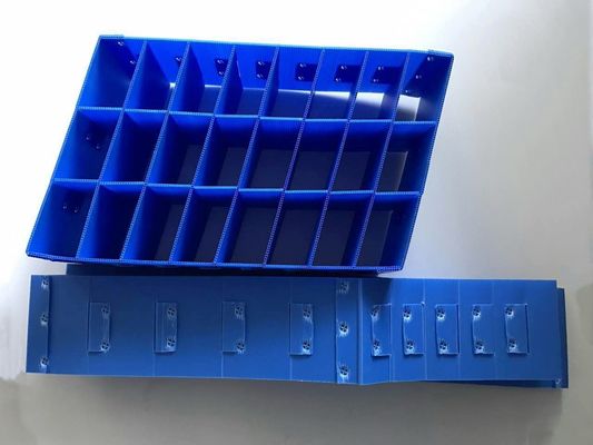 Blue Plastic Dividers Box Hollow Board Plastic Divider Container Fire Resistant