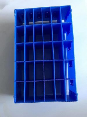 Blue Plastic Dividers Box Hollow Board Plastic Divider Container Fire Resistant