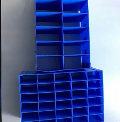 Blue Plastic Dividers Box Hollow Board Plastic Divider Container Fire Resistant