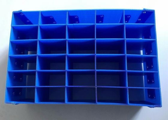 Blue Plastic Dividers Box Hollow Board Plastic Divider Container Fire Resistant