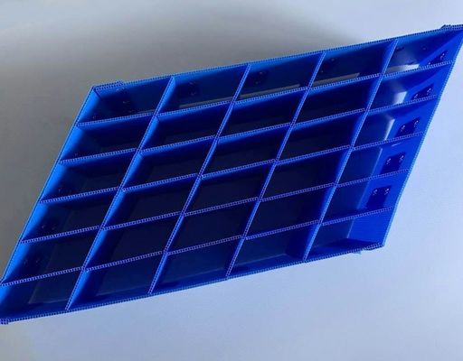 Blue Plastic Dividers Box Hollow Board Plastic Divider Container Fire Resistant