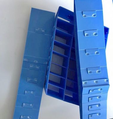 Blue Plastic Dividers Box Hollow Board Plastic Divider Container Fire Resistant