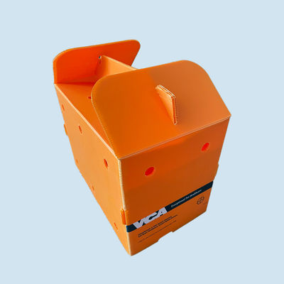 Orange Corrugated Plastic Box Waterproof Corrugated Plastic Shipping Boxes