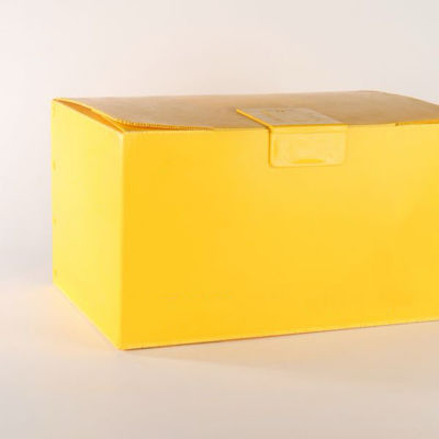Waterproof Plastic Reusable Boxes Yellow Reusable Bulk Containers Nestable