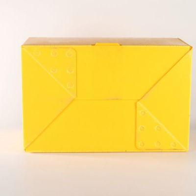 Waterproof Plastic Reusable Boxes Yellow Reusable Bulk Containers Nestable