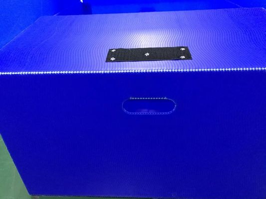 Corrugated Plastic Reusable Boxes Durable PP Corrugated Box Blue