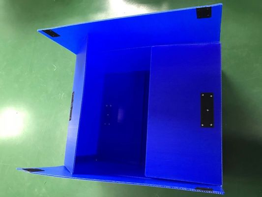Corrugated Plastic Reusable Boxes Durable PP Corrugated Box Blue