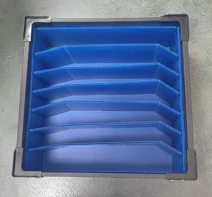 Blue Plastic Reusable Boxes Anti Static PP Crates Plastic Turnover Box