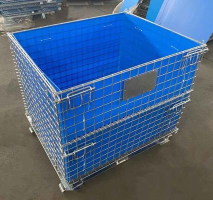 Blue Plastic Reusable Boxes Anti Pressure Corrugated Plastic Bins OEM
