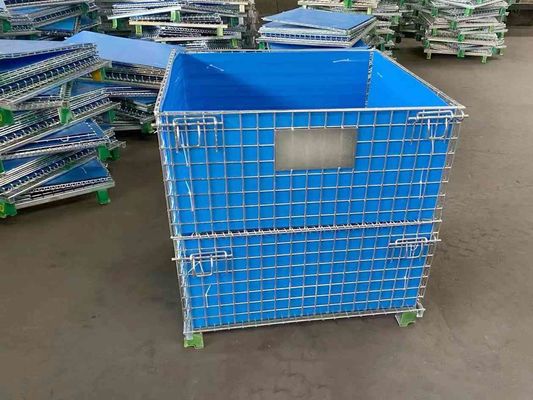 Blue Plastic Reusable Boxes Anti Pressure Corrugated Plastic Bins OEM