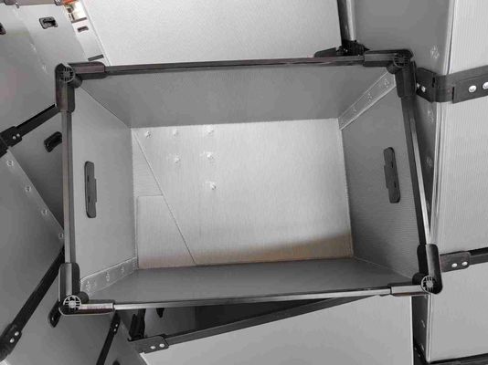 Stackable Plastic Reusable Boxes Handle PP Carton Customized