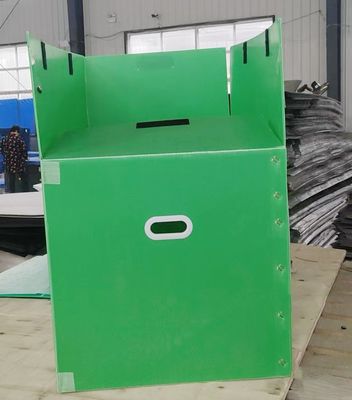 Green / Blue Plastic Reusable Boxes Durable Corrugated Plastic Totes