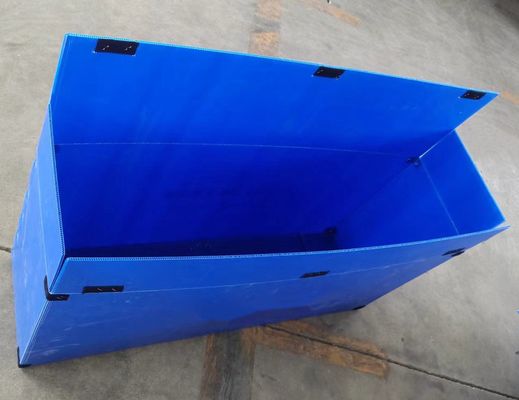 Folding Plastic Carton Box 600*400*350mm PP Hollow Sheet Box With Velcro and totes