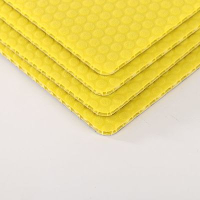 Yellow Polypropylene Honeycomb Sheet Anti Static Plastic Honeycomb Panels Recyclable