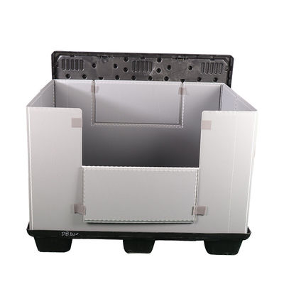 800 X 600mm Plastic Pallet Box Foldable Sleeve Plastic Pallet Container Plastic Coaming Box