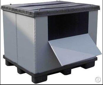 Light Duty Plastic Pallet Box Impact Resistant Reusable Bulk Container Waterproof