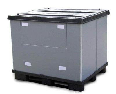 Light Duty Plastic Pallet Box Impact Resistant Reusable Bulk Container Waterproof
