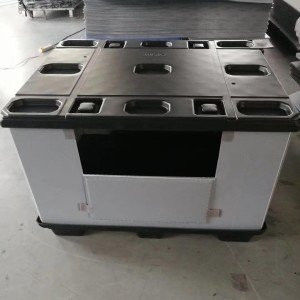 Logistic Plastic Pallet Box 300kg Capacity Collapsible Moving Boxes Durable
