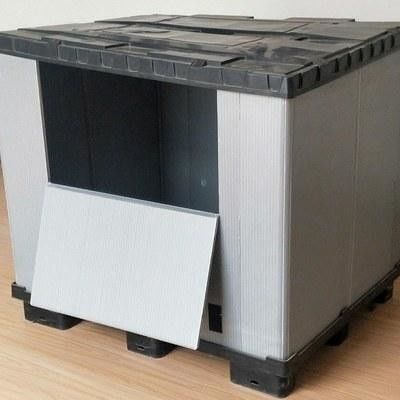 Logistic Plastic Pallet Box 300kg Capacity Collapsible Moving Boxes Durable