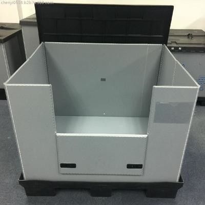 Logistic Plastic Pallet Box 300kg Capacity Collapsible Moving Boxes Durable