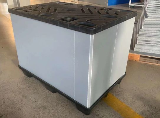 Foldable Plastic Turnover Box Stackable Pallet Sleeve Box Rectangular