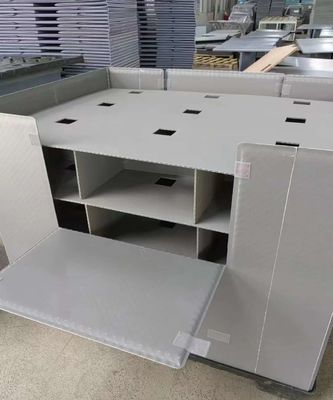 Rectangular Plastic Pallet Box Heavy Duty Folding Pallet Boxes Environmntally Friendly