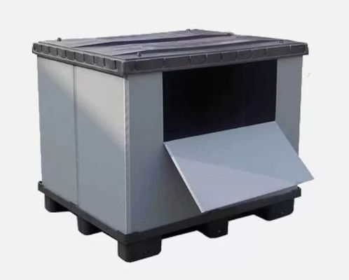Corrosion Resistant Plastic Pallet Box Coaming Plastic Moving Crate Foldable