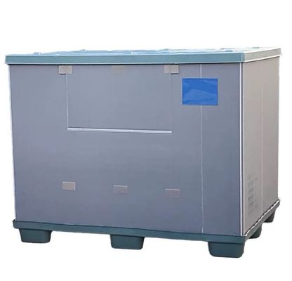 Square Collapsible Pallet Containers Impact Resistant Pallet Pack Containers Nestable