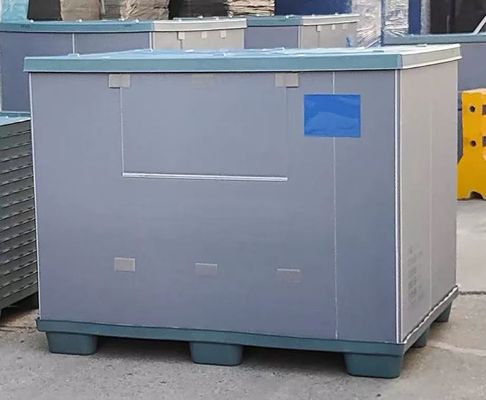 Square Collapsible Pallet Containers Impact Resistant Pallet Pack Containers Nestable
