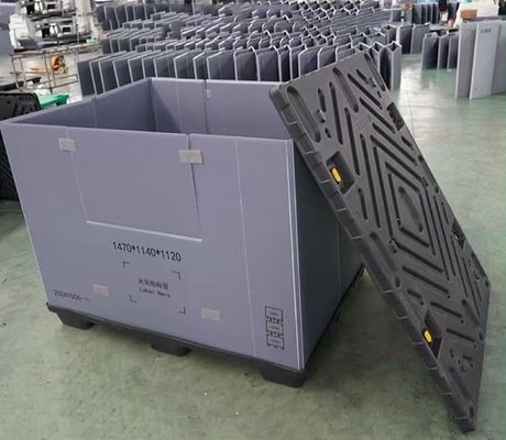 UV Resistant Foldable Pallet Box Vented Bulk Reusable Containers 1200x1000x975mm