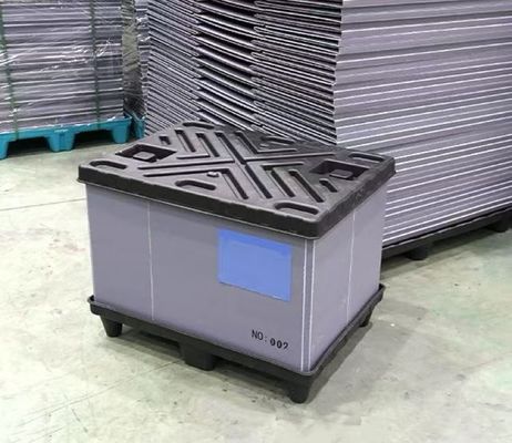 UV Resistant Foldable Pallet Box Vented Bulk Reusable Containers 1200x1000x975mm