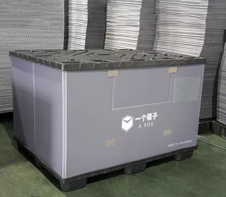 Impact Resistant Plastic Pallet Box Square Pallet Plastic Container For Packaging And Shipping