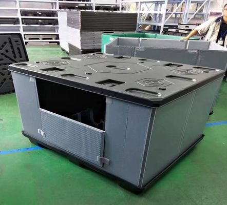 Polypropylene Plastic Pallet Box Corrosion Resistant Foldable Pallet Boxes Durable