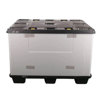 Foldable Plastic Pallet Containers 300kg Capacity Foldable Turnover Box Customized