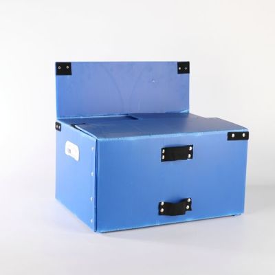 UV Resistant Plastic Corrugated Bin Blue Corrugated Plastic Tote Container Waterproof