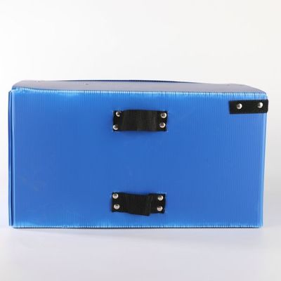 UV Resistant Plastic Corrugated Bin Blue Corrugated Plastic Tote Container Waterproof
