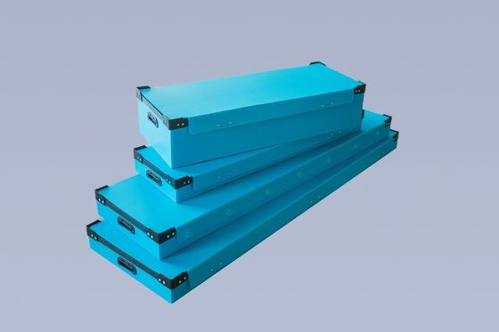 Rectangular PP Corrugated Sheet Box Impact Resistant Corrugated Storage Boxes Customized