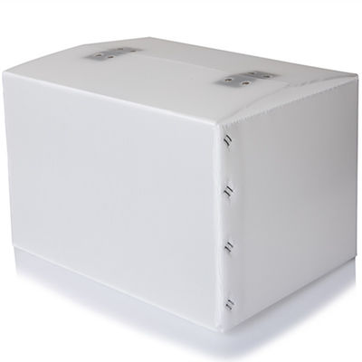 White Large Plastic Crates Recyclable Corrugated Plastic Totes High Sustainability