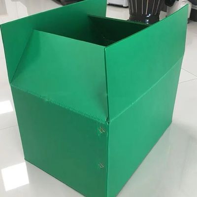 Anti Pressure Anti Corrosion Corrugated PP Box Green Corrugated Tote Box