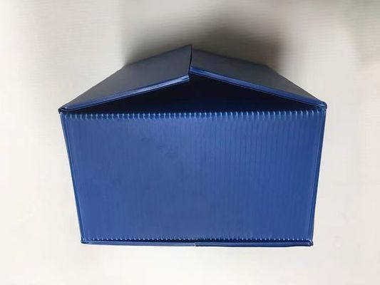 Recyclable Plastic Corrugated Bins UV Resistant Plastic Shipping Boxes Blue