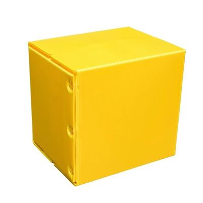 Stackable Corrugated Plastic Containers Shockproof Corrugated Tote Boxes Yellow