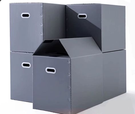 Reusable Plastic Corrugated Boxes Lightweight PP Corrugated Bins Stackable