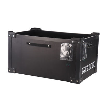 Recyclable Plastic Shipping Box Black Corrugated Box UV Resistant With Strong Frame
