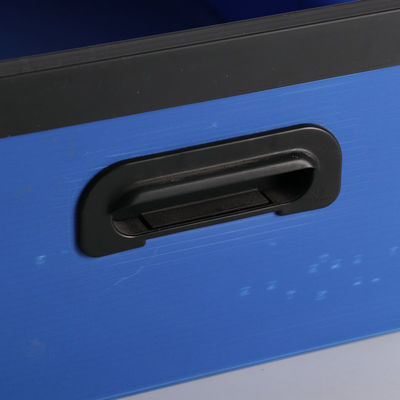Stackable Plastic Shipping Box Impact Resistant Corrugated Plastic Tote Trays Blue