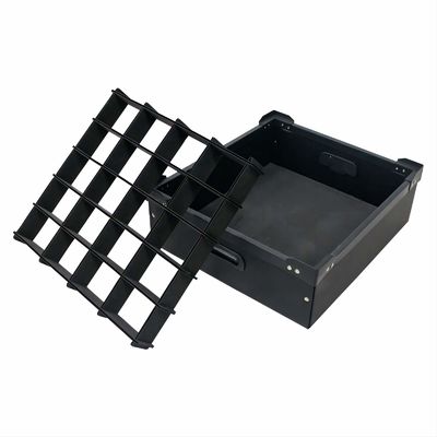 Black Plastic Divider Box Chemical Resistant Corrugated Divider Boxes Lightweight