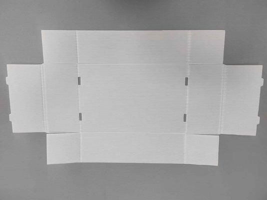 White Custom Corrugated Plastic Box Stackable Corrugated Plastic Tray Strong Hardness