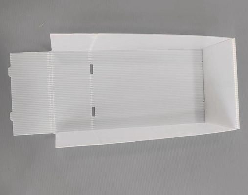 White Custom Corrugated Plastic Box Stackable Corrugated Plastic Tray Strong Hardness