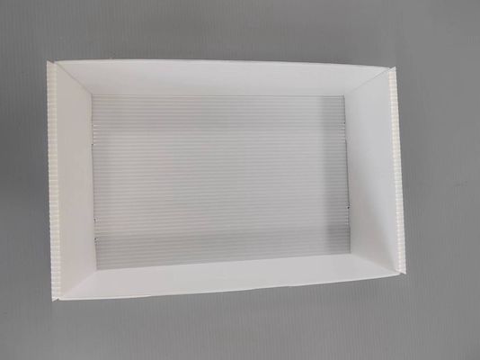 White Custom Corrugated Plastic Box Stackable Corrugated Plastic Tray Strong Hardness